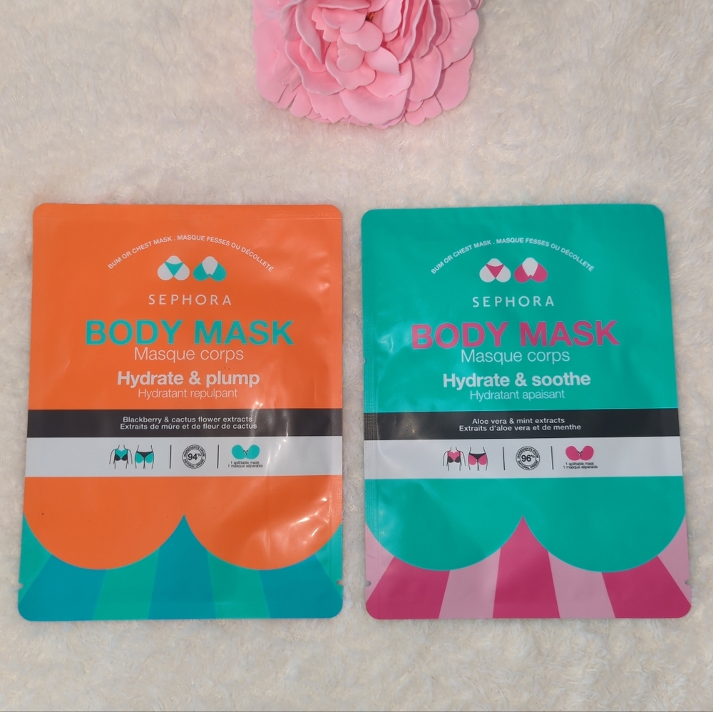 Sephora Collection Body Masks for Boobs And Booty Get Bikini Ready Teal & Orange